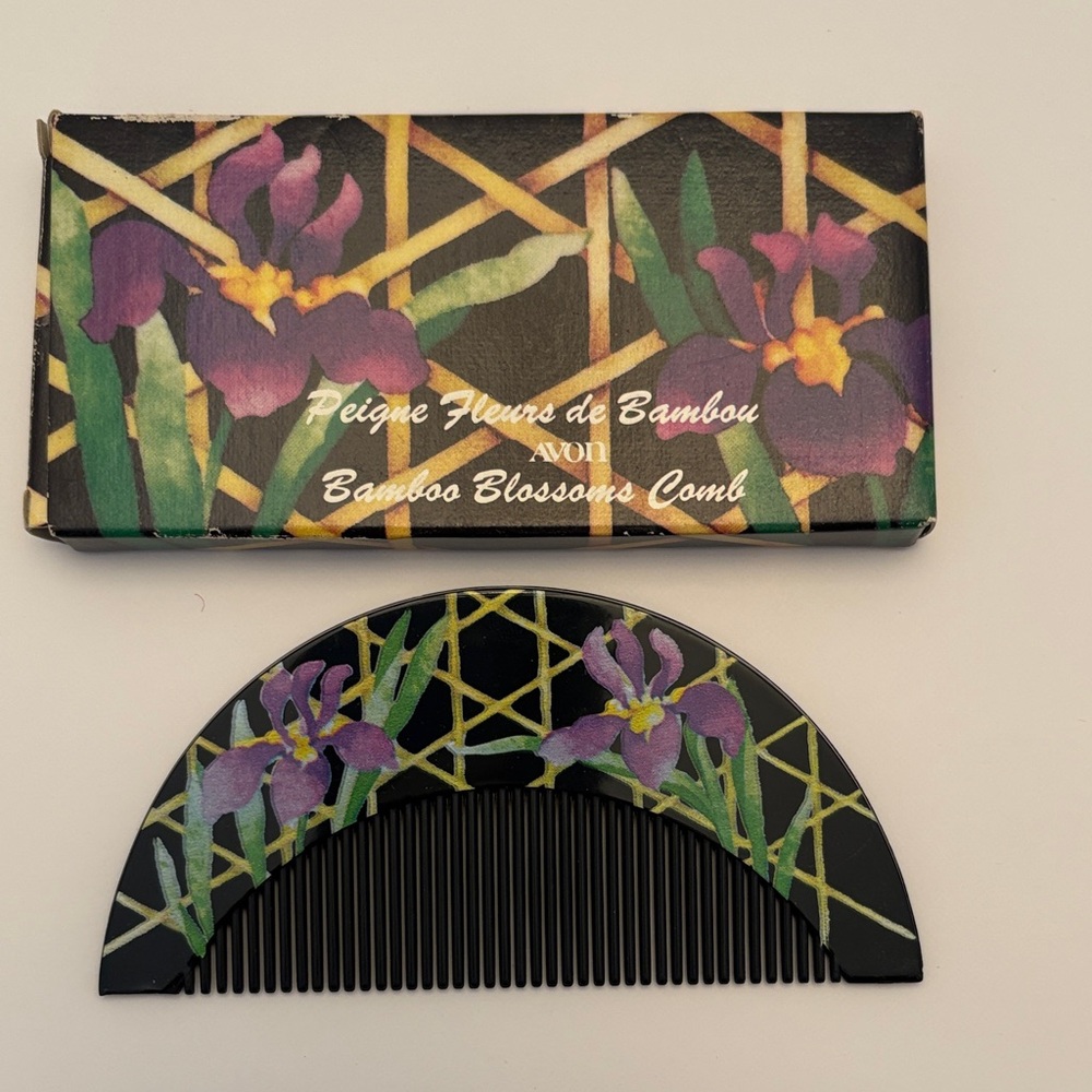 VTG Avon Bamboo Blossoms Hair Comb NIB